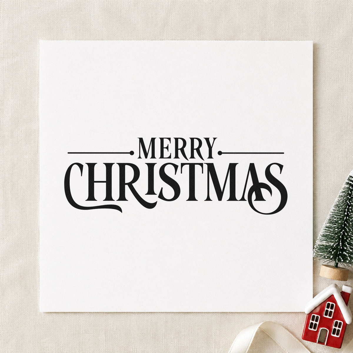 Merry Christmas Decorative Serif Pre-Inked Stamp – PSI in use 9