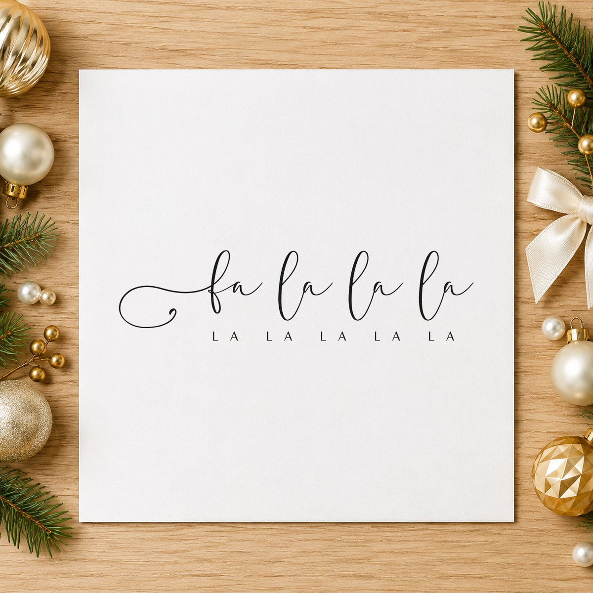 Fa La La Looping Holiday Script Pre-Inked Stamp – PSI in use 3