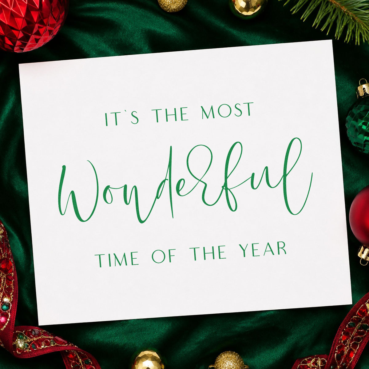 PSI Pre-Inked Most Wonderful Time Fine Script Lettering Stamp in use 8