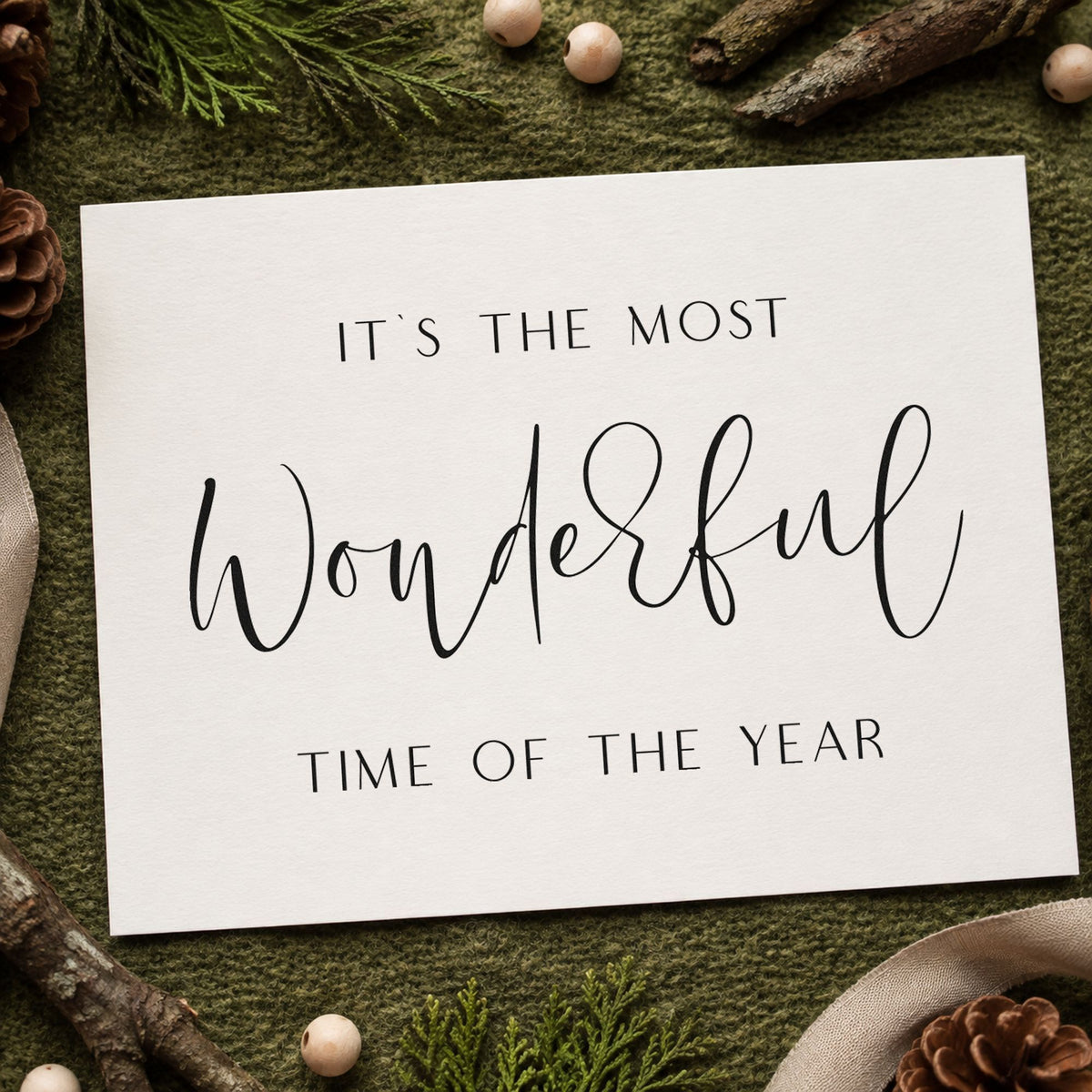 PSI Pre-Inked Most Wonderful Time Fine Script Lettering Stamp in use 9