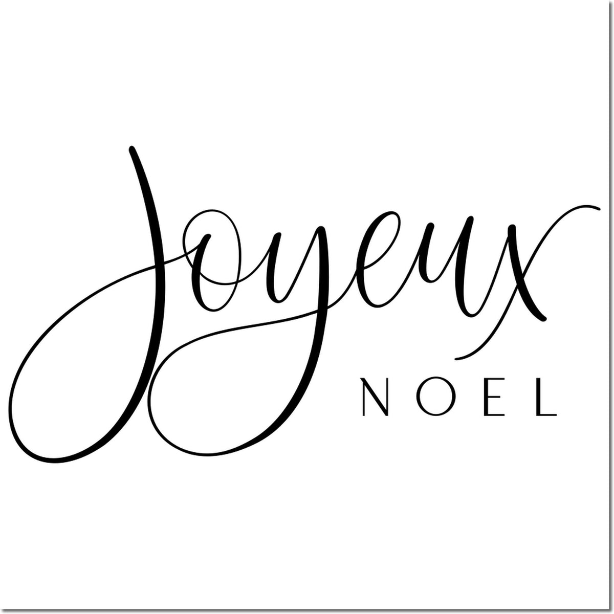 Joyeux Noel Christmas rubber stamp design for festive holiday cards and seasonal craft projects