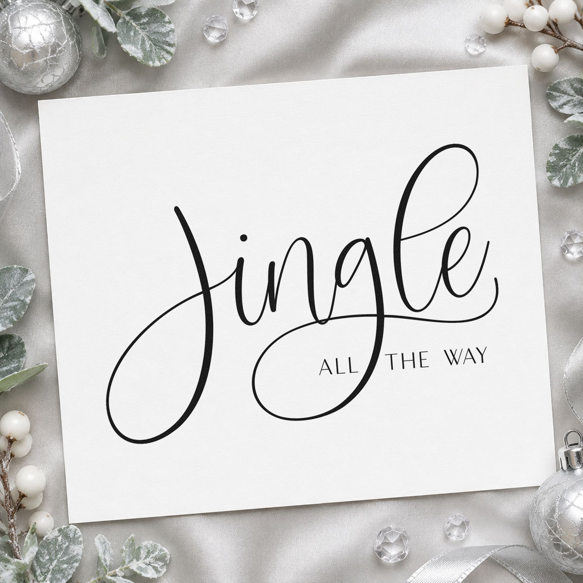 Jingle All The Way Calligraphy PSI Pre-Inked Stamp in use 4