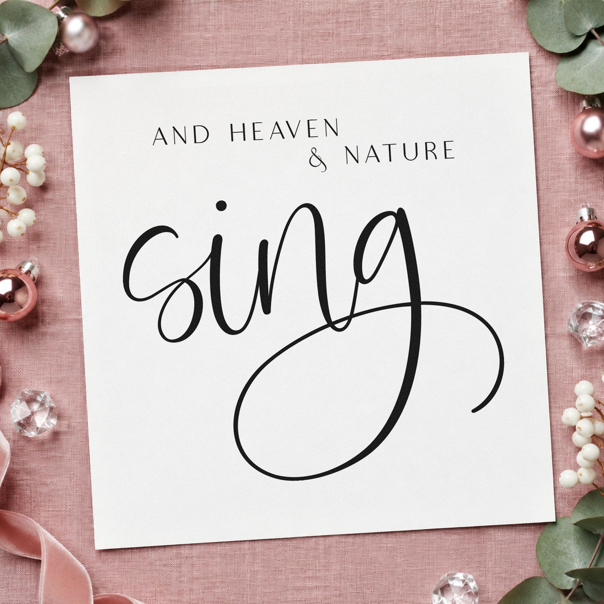 Heaven And Nature Sing Lettering Slim Pre-Inked Stamp in use 4