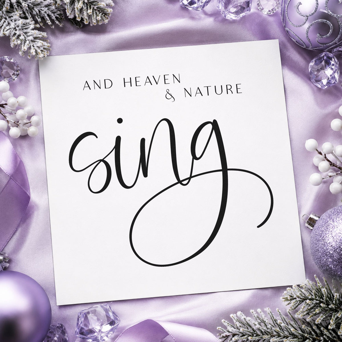 PSI Pre-Inked Heaven And Nature Sing Lettering Stamp in use 9