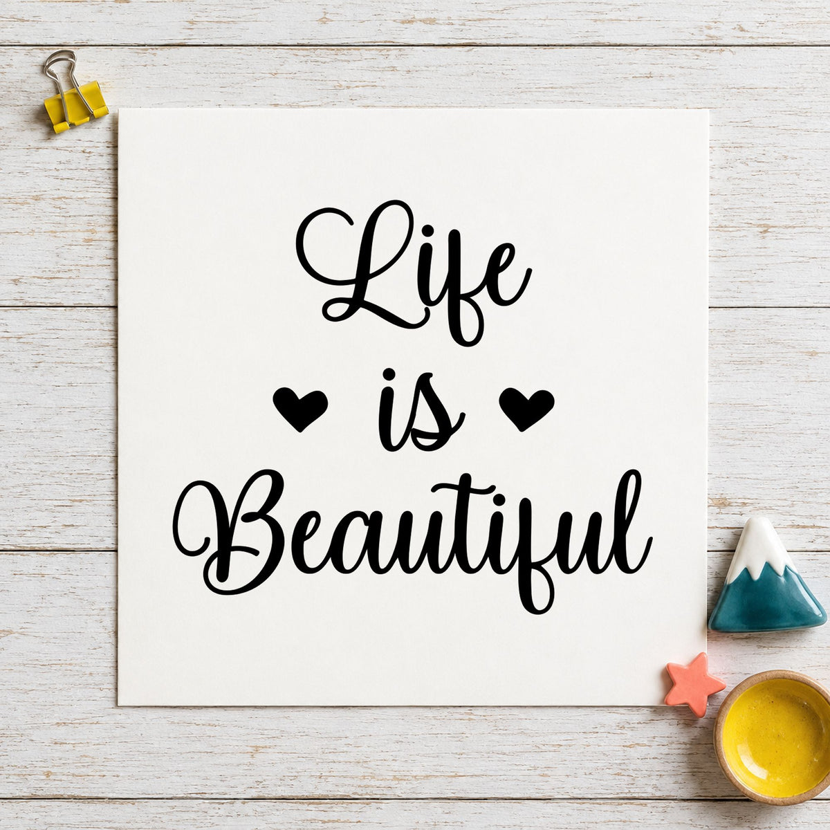 Life Is Beautiful Hand Stamp – Duo in use 10