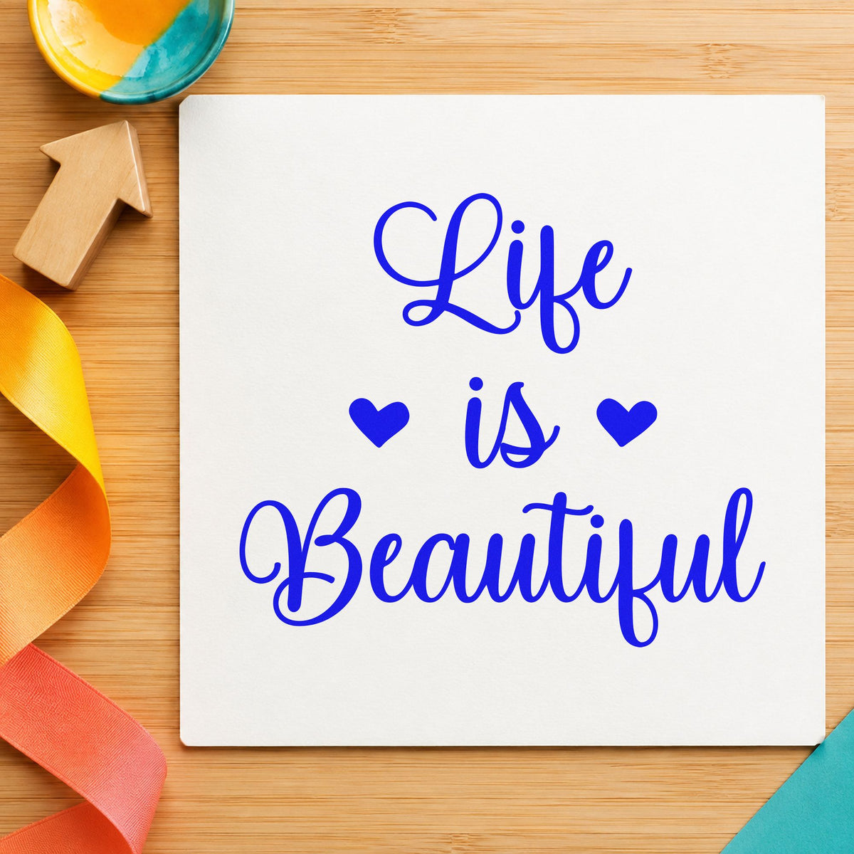 Life Is Beautiful Hand Stamp – Duo in use 5