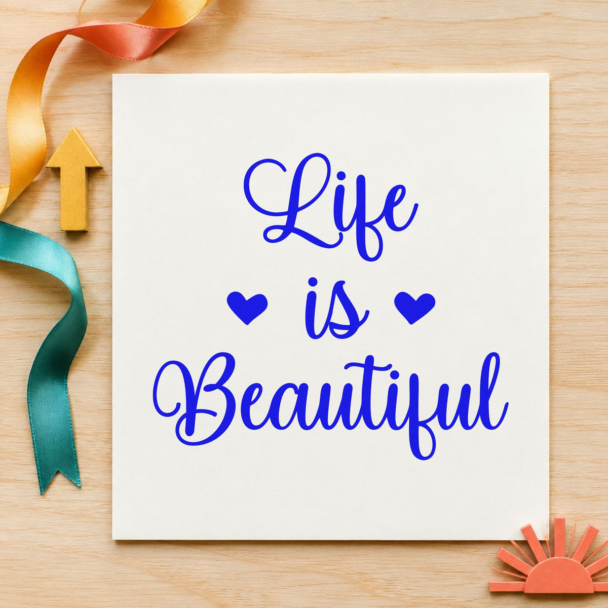 Life Is Beautiful Stamp – Self-Inking in use 6