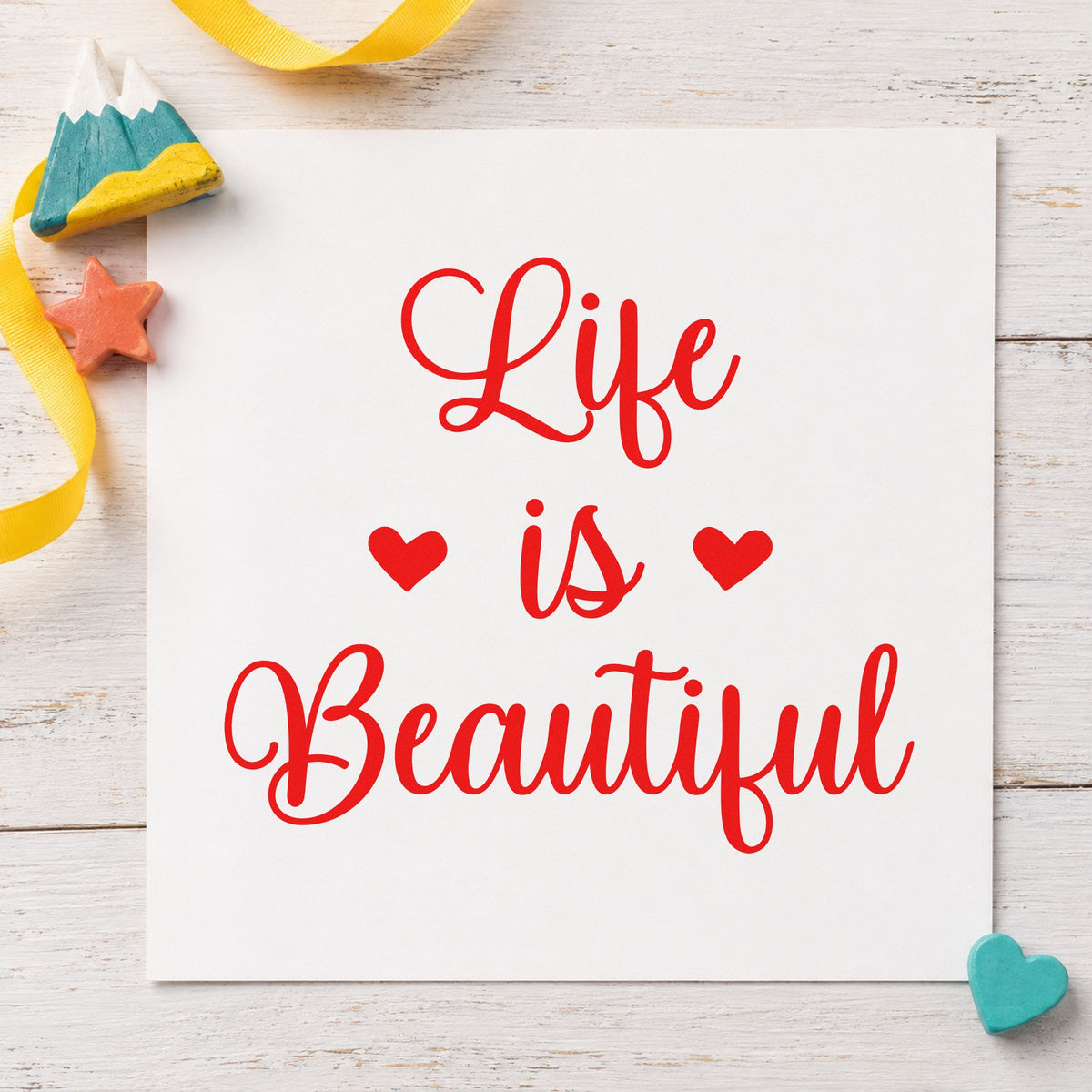 Life Is Beautiful Stamp – Slim Pre-Inked in use 7