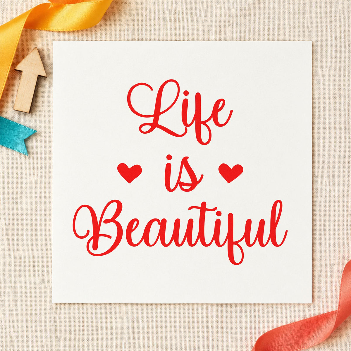 Life Is Beautiful Stamp – Self-Inking in use 8