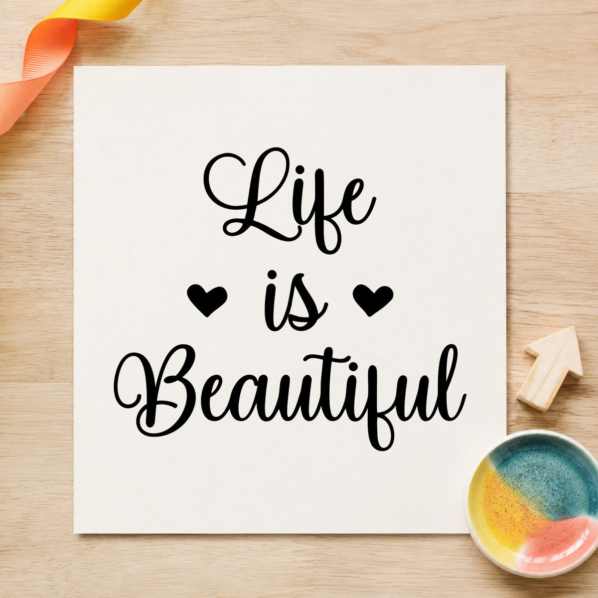 Life Is Beautiful Stamp – Self-Inking in use 9