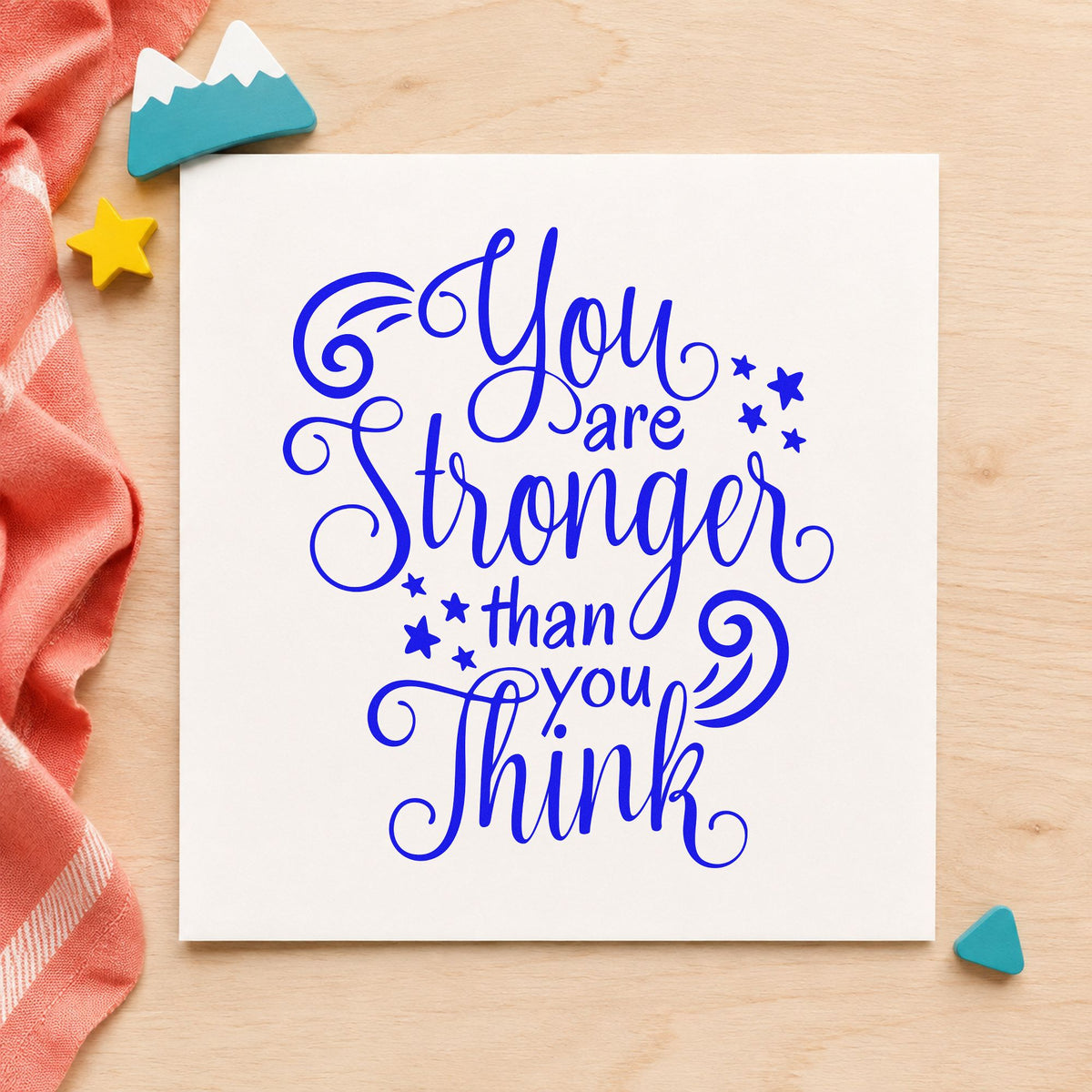 Stronger Than You Think Stamp – Slim Pre-Inked in use 6