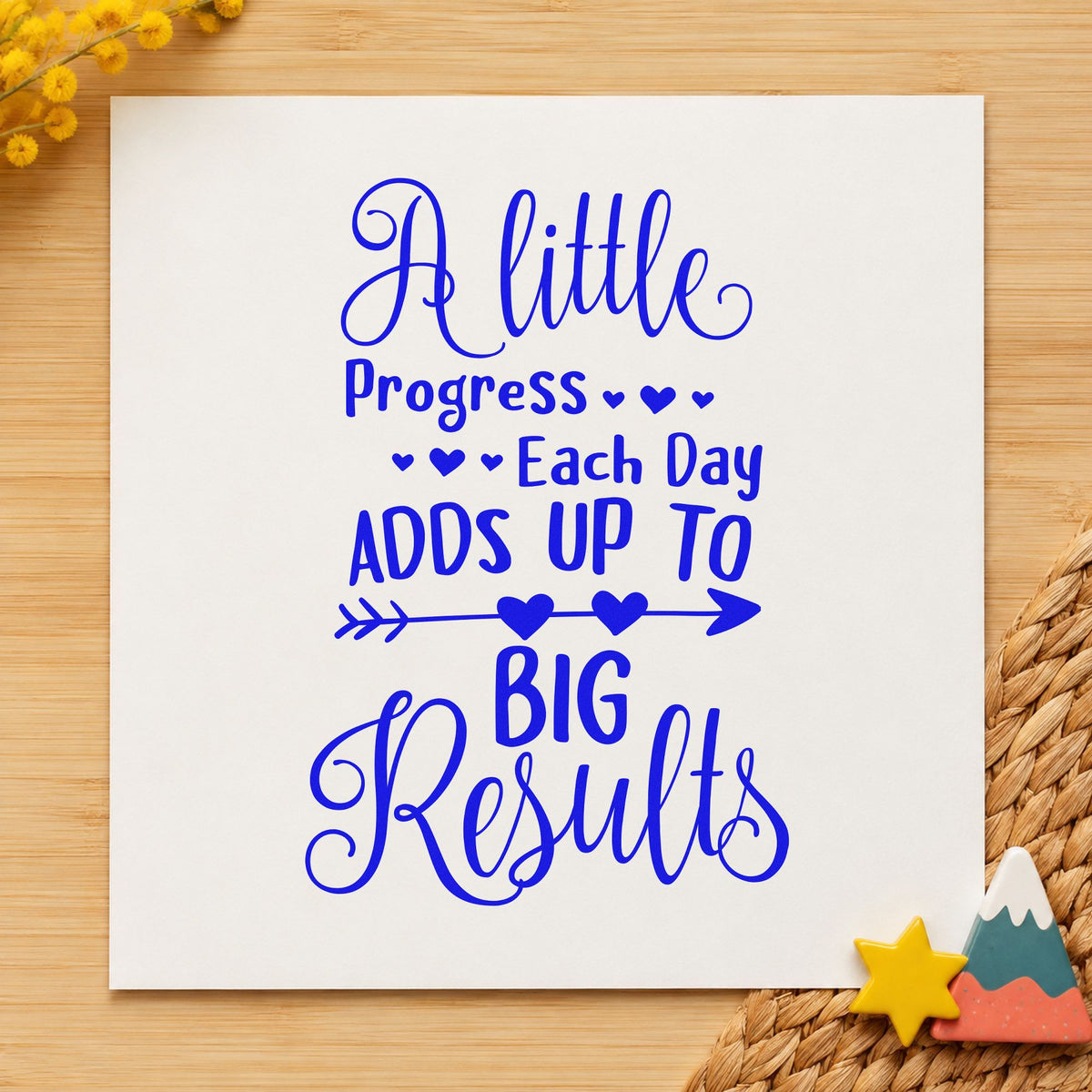 Little Progress Big Results Stamp – Self-Inking in use 6