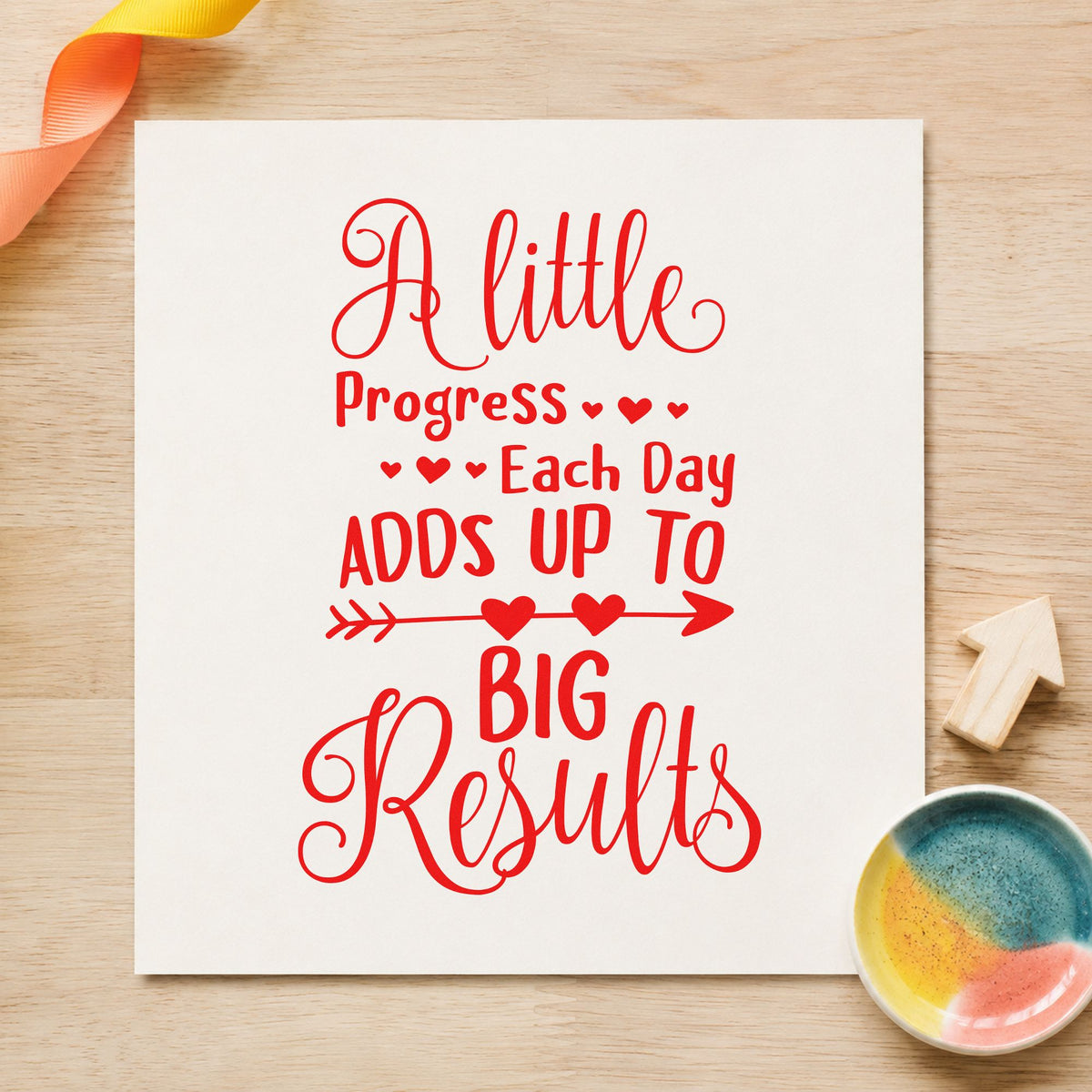 Little Progress Big Results Pre-Inked Stamp – Slim in use 7