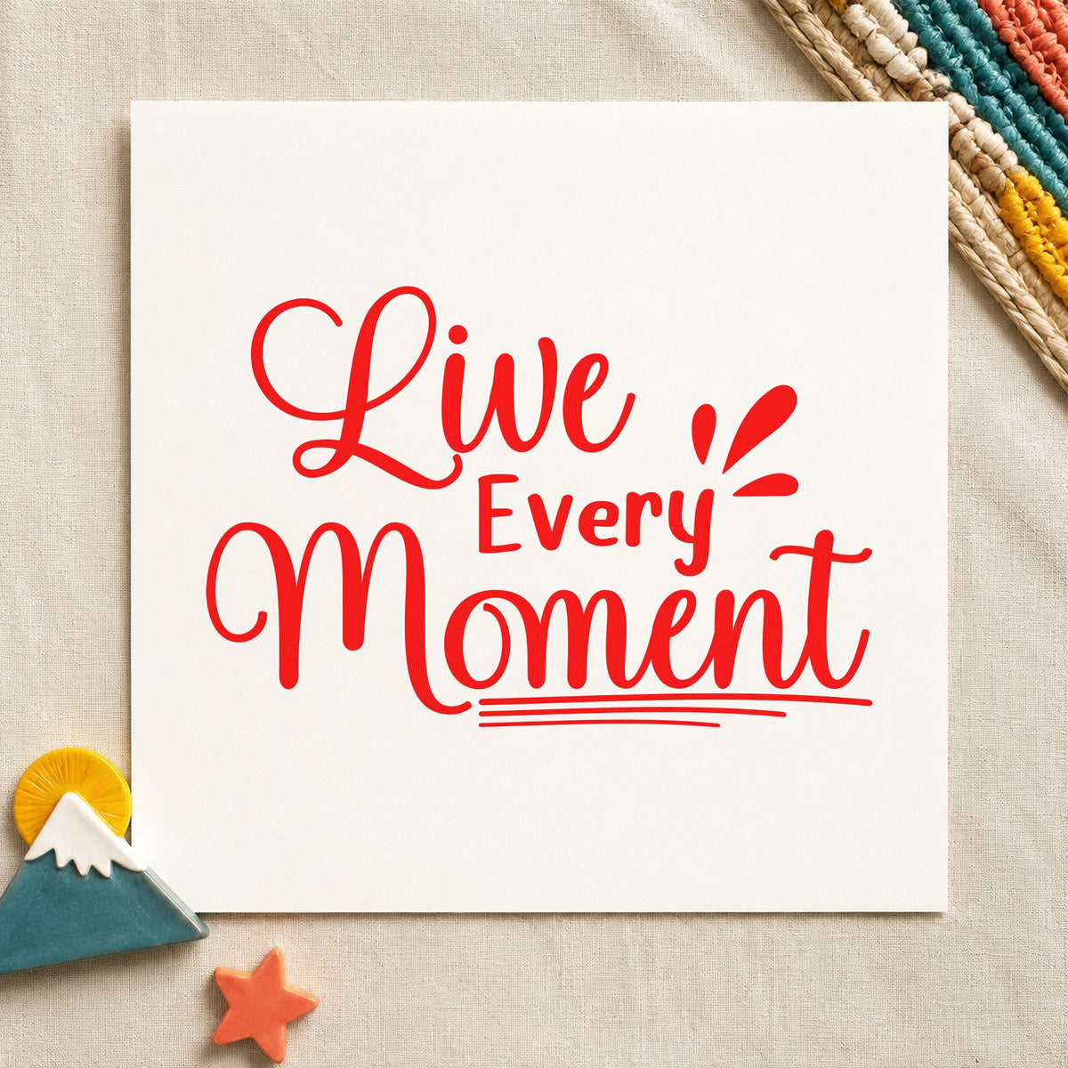 Live Every Moment Stamp – Slim Pre-Inked in use 8