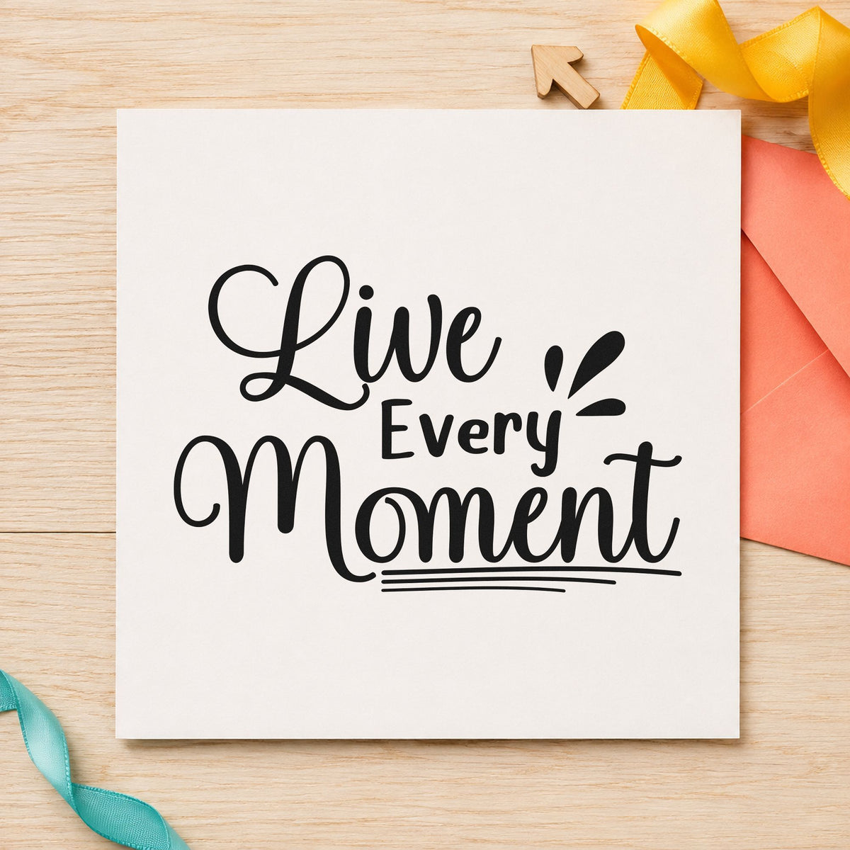 Live Every Moment Stamp – Slim Pre-Inked in use 9