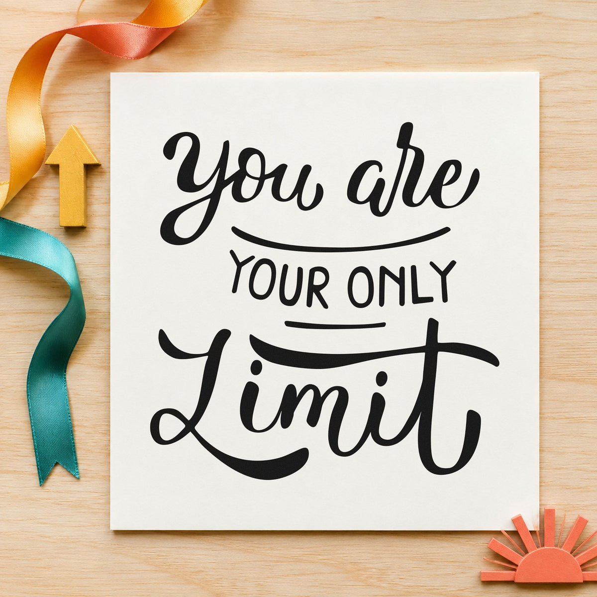 You Are Your Only Limit Lettering PSI Pre-Inked Stamp in use 10