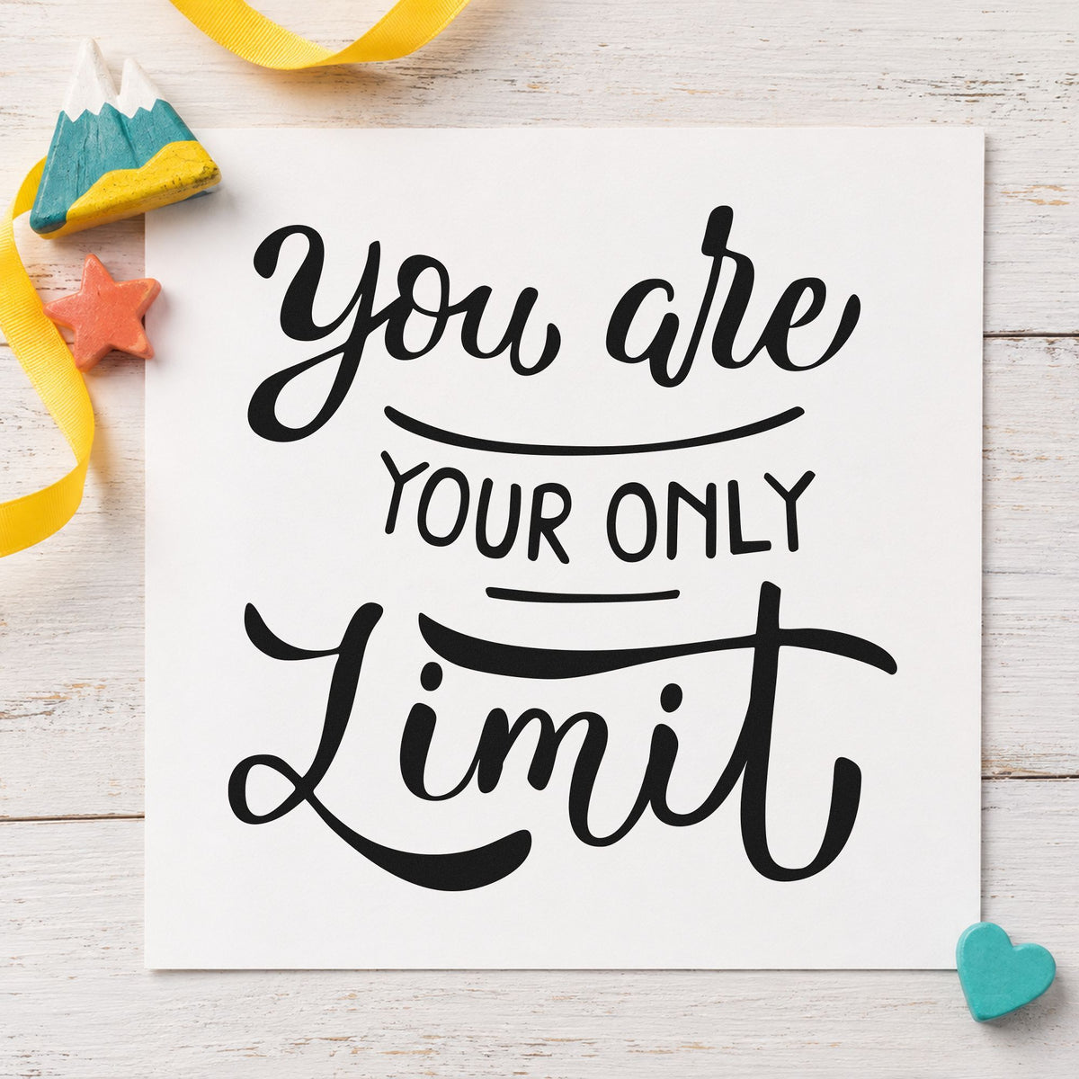 You Are Your Only Limit Lettering PSI Pre-Inked Stamp in use 3
