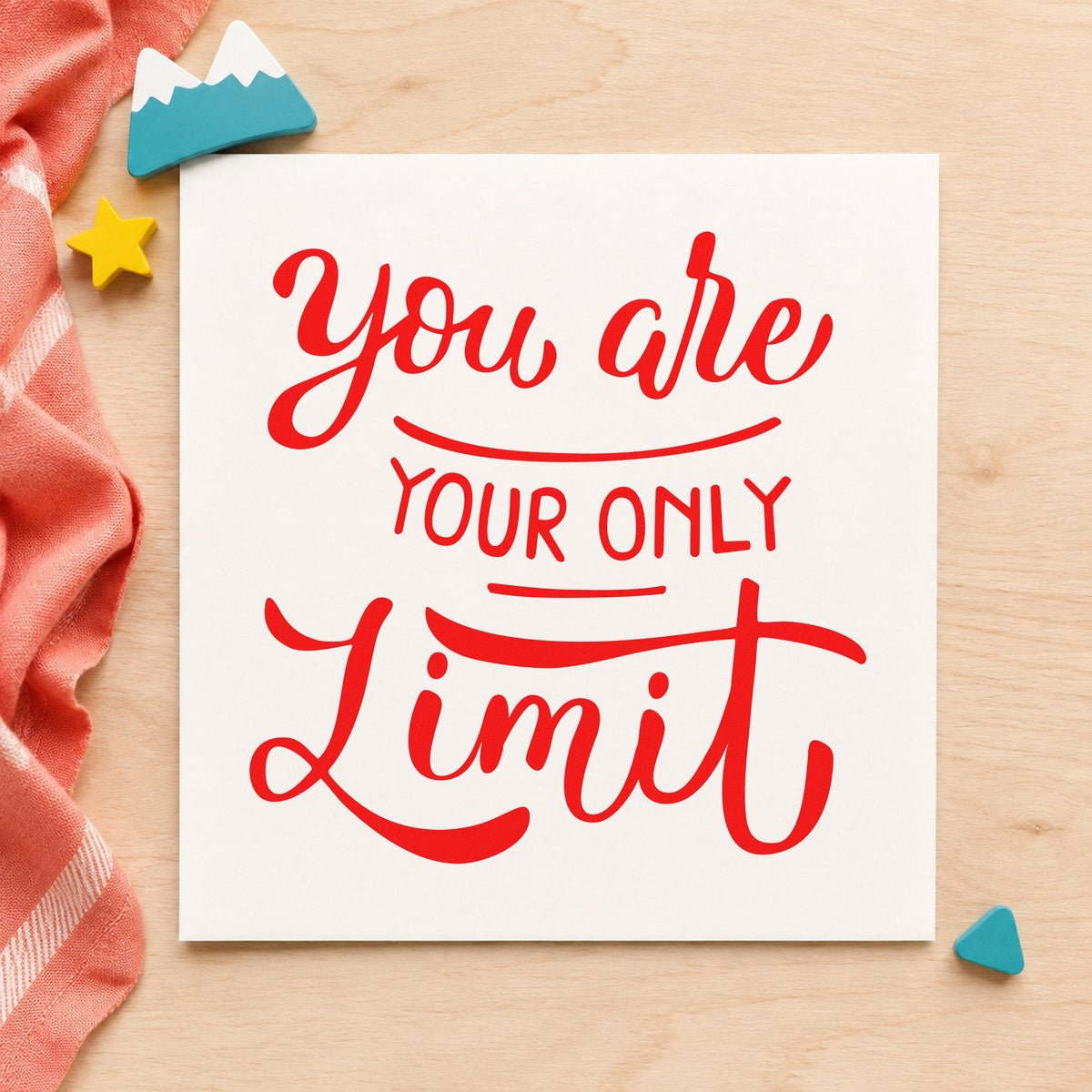 You Are Your Only Limit Lettering PSI Pre-Inked Stamp in use 7