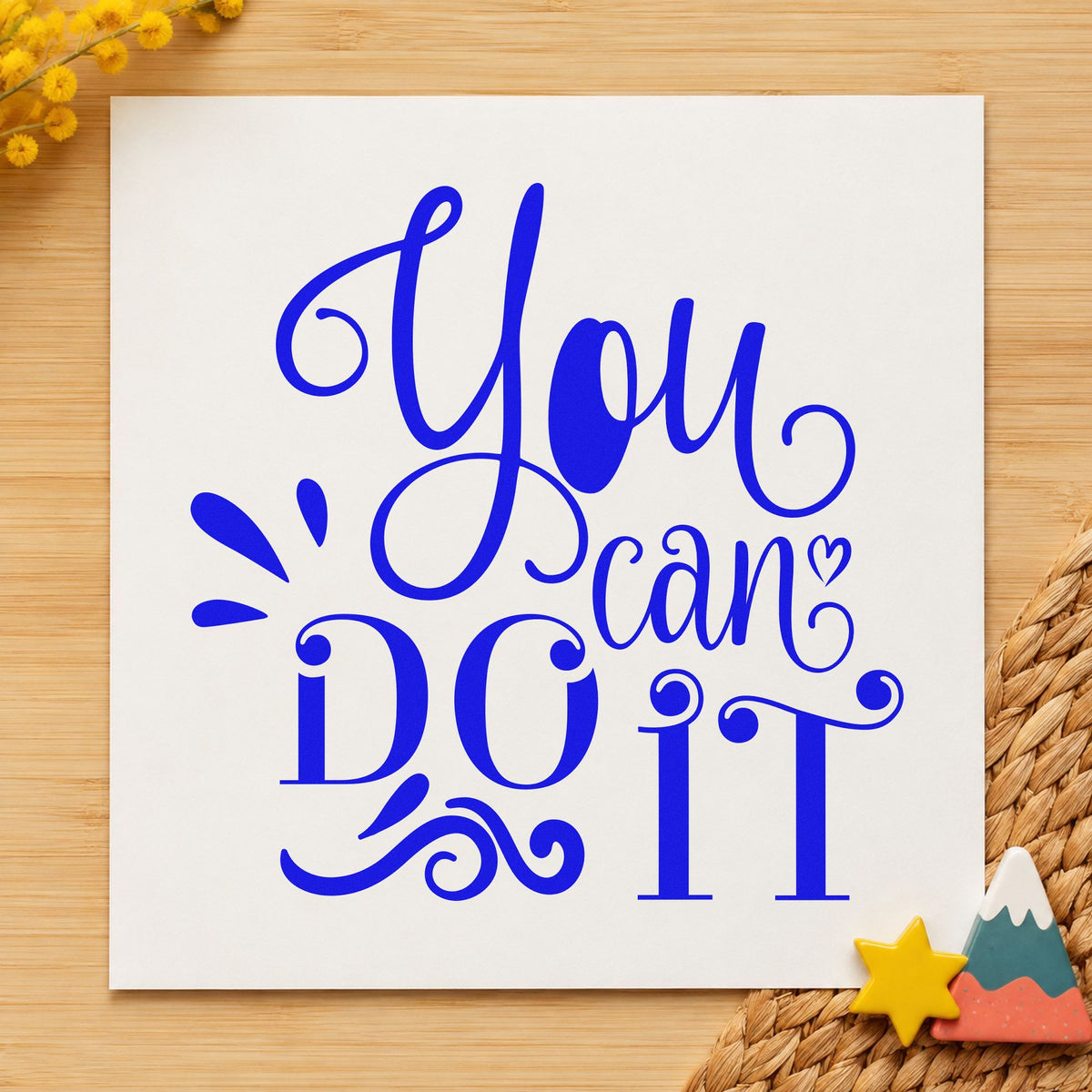 You Can Do It Flourishes With Hearts Stamp – Slim Pre-Inked in use 5