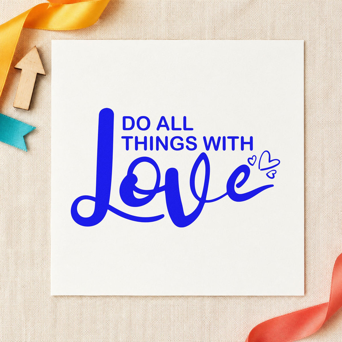 Do All Things With Love And Heart Accents Slim Pre-Inked Stamp in use 6