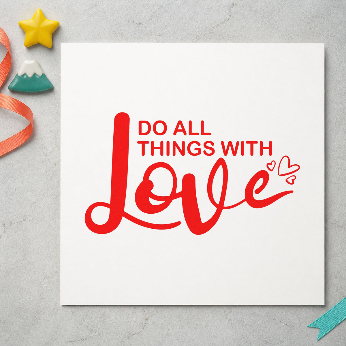 Do All Things With Love And Heart Accents Slim Pre-Inked Stamp in use 7