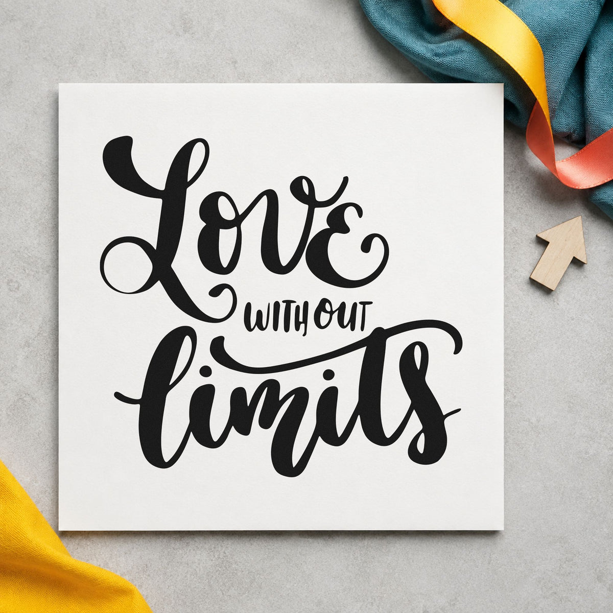 Love Without Limits Script Pre-Inked Stamp – PSI in use 4