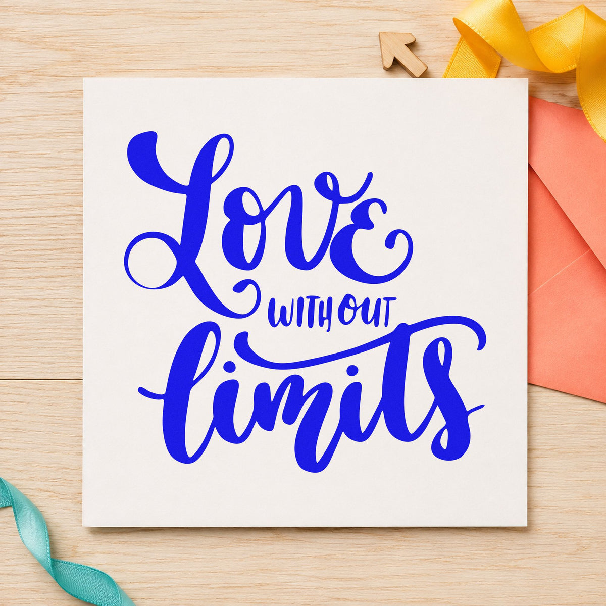 Love Without Limits Script Self-Inking Craft Stamp in use 6
