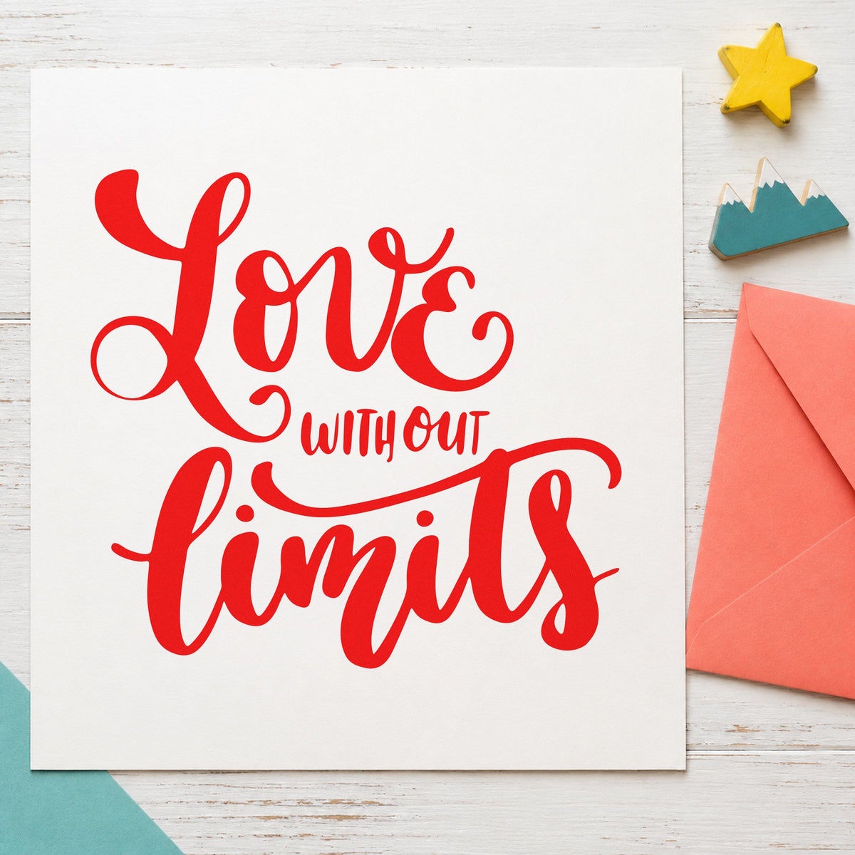 Love Without Limits Script Pre-Inked Stamp – PSI in use 7