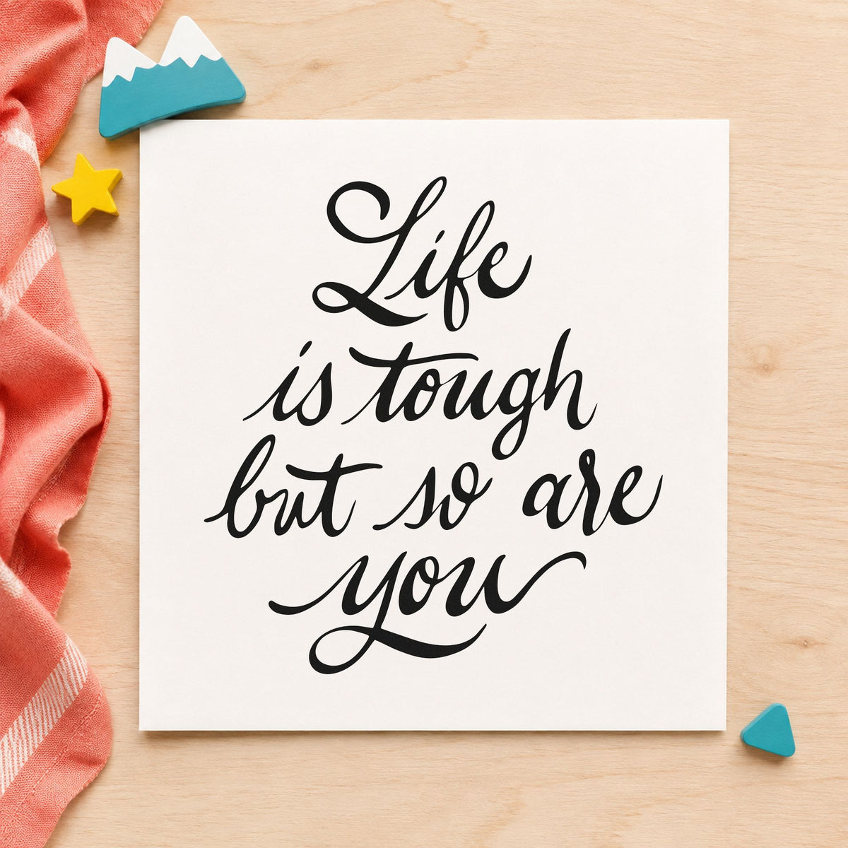 Life Is Tough But So Are You Self-Inking Stamp in use 3