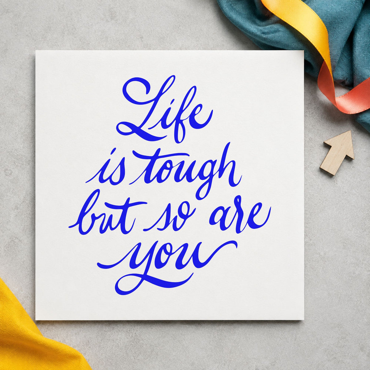 Life Is Tough But So Are You Self-Inking Stamp in use 6