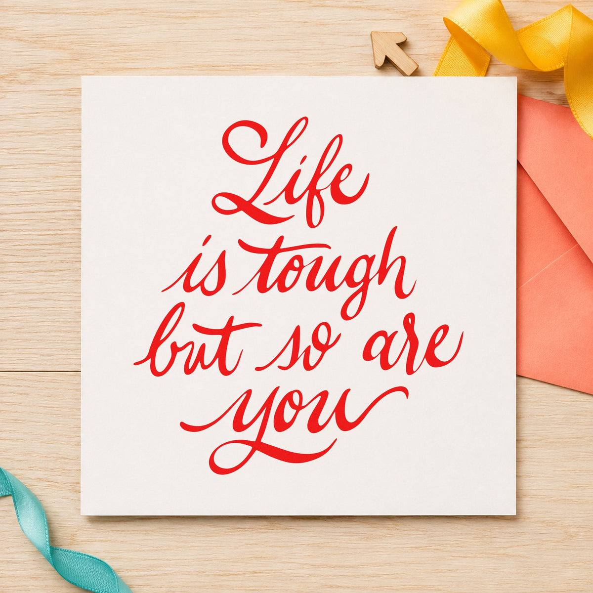 Life Is Tough But So Are You Self-Inking Stamp in use 8