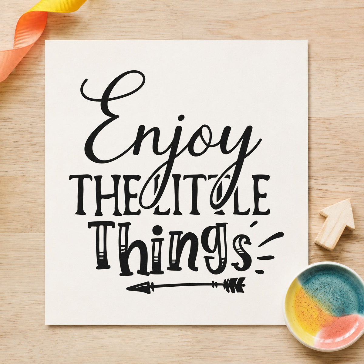 Enjoy The Little Things Arrow Slim Pre-Inked Stamp in use 4