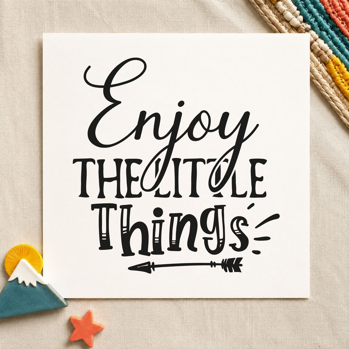 Enjoy The Little Things Arrow Self-Inking Stamp in use 9