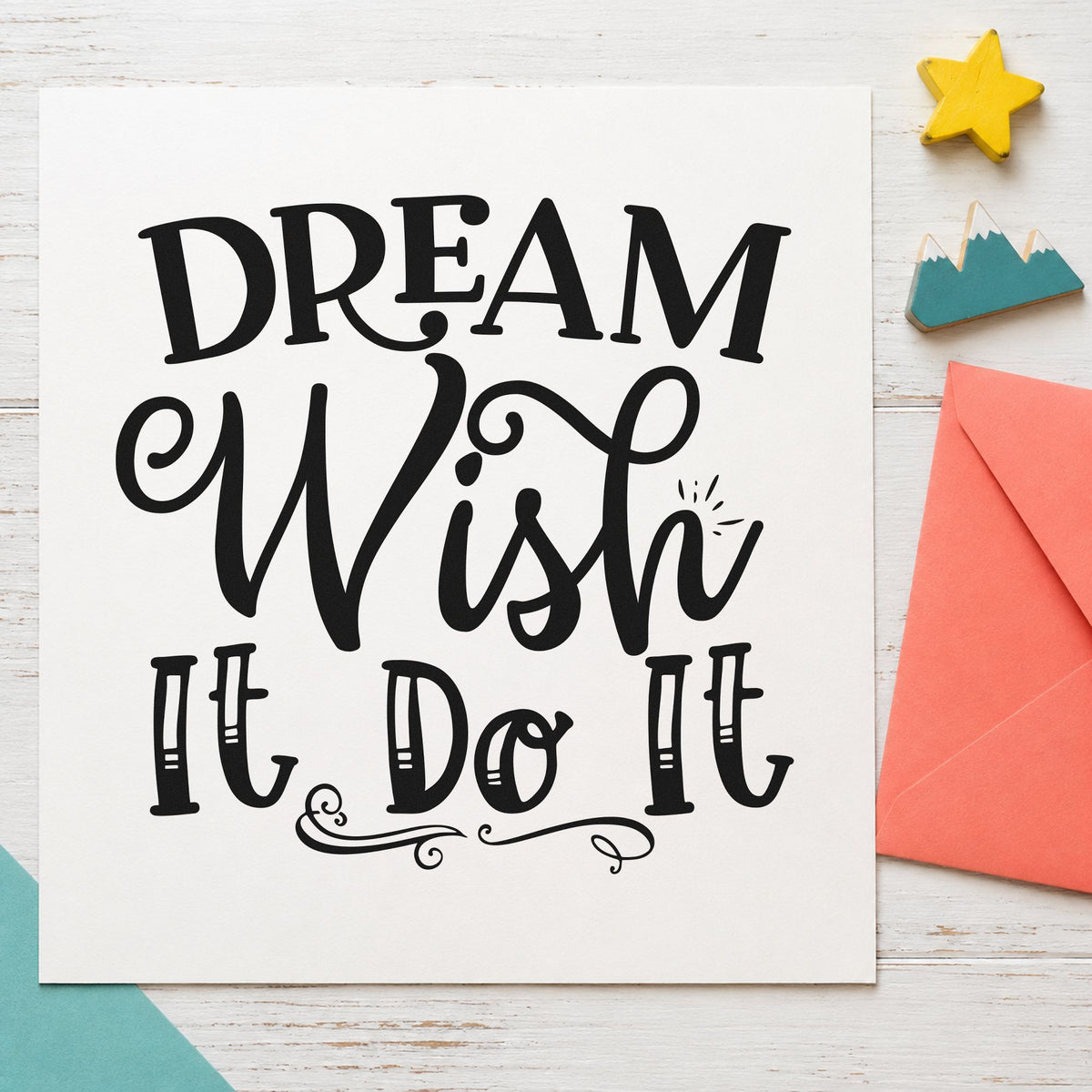Dream Wish Do It Slim Pre-Inked Stamp in use 4