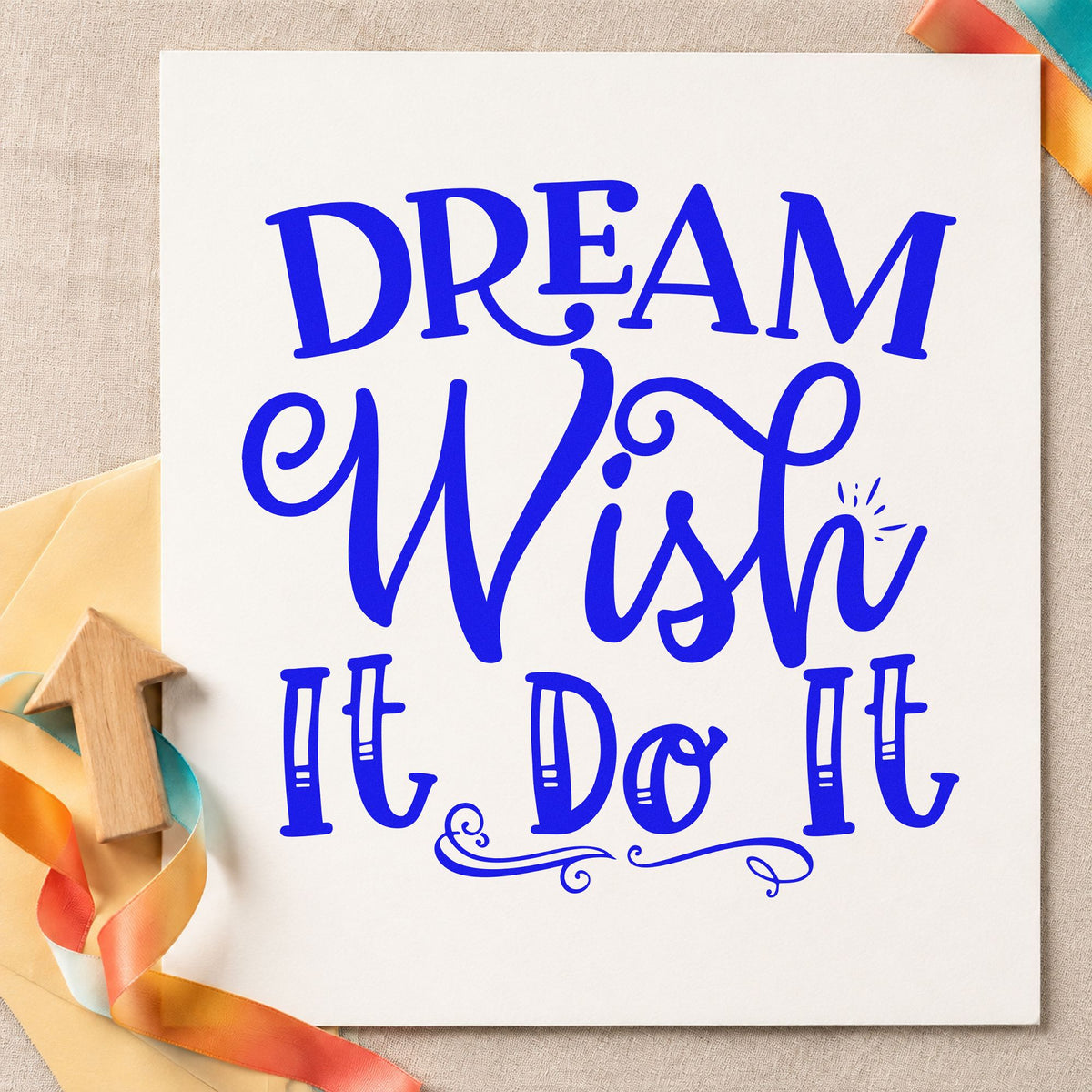 Dream Wish Do It Slim Pre-Inked Stamp in use 5
