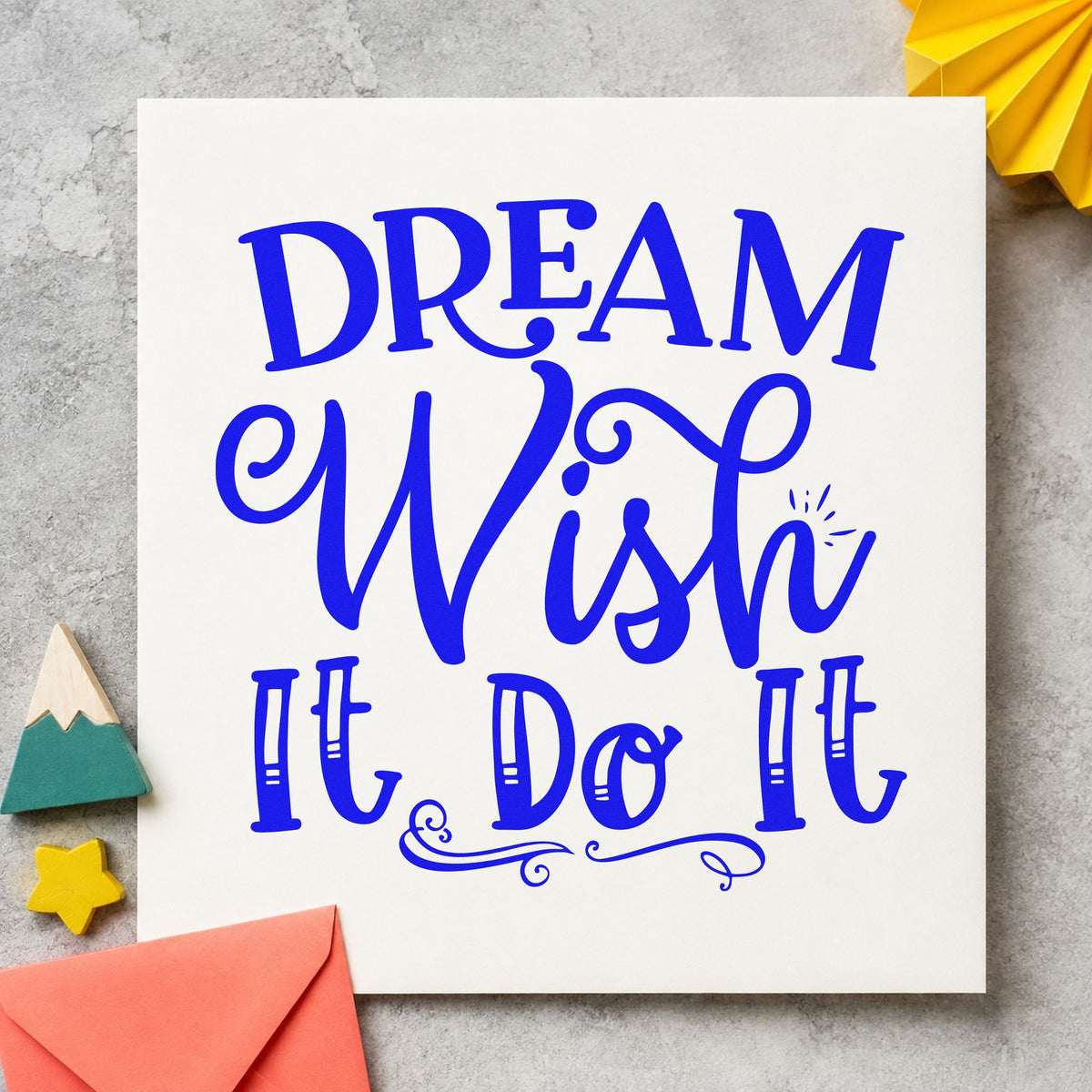 Dream Wish Do It Slim Pre-Inked Stamp in use 6