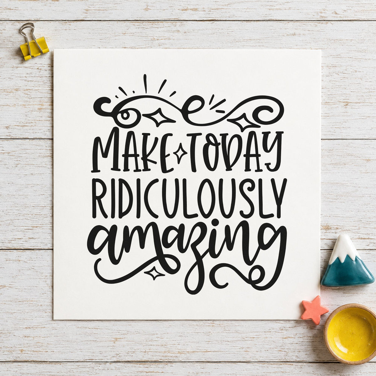 Make Today Ridiculously Amazing Self-Inking Stamp in use 4