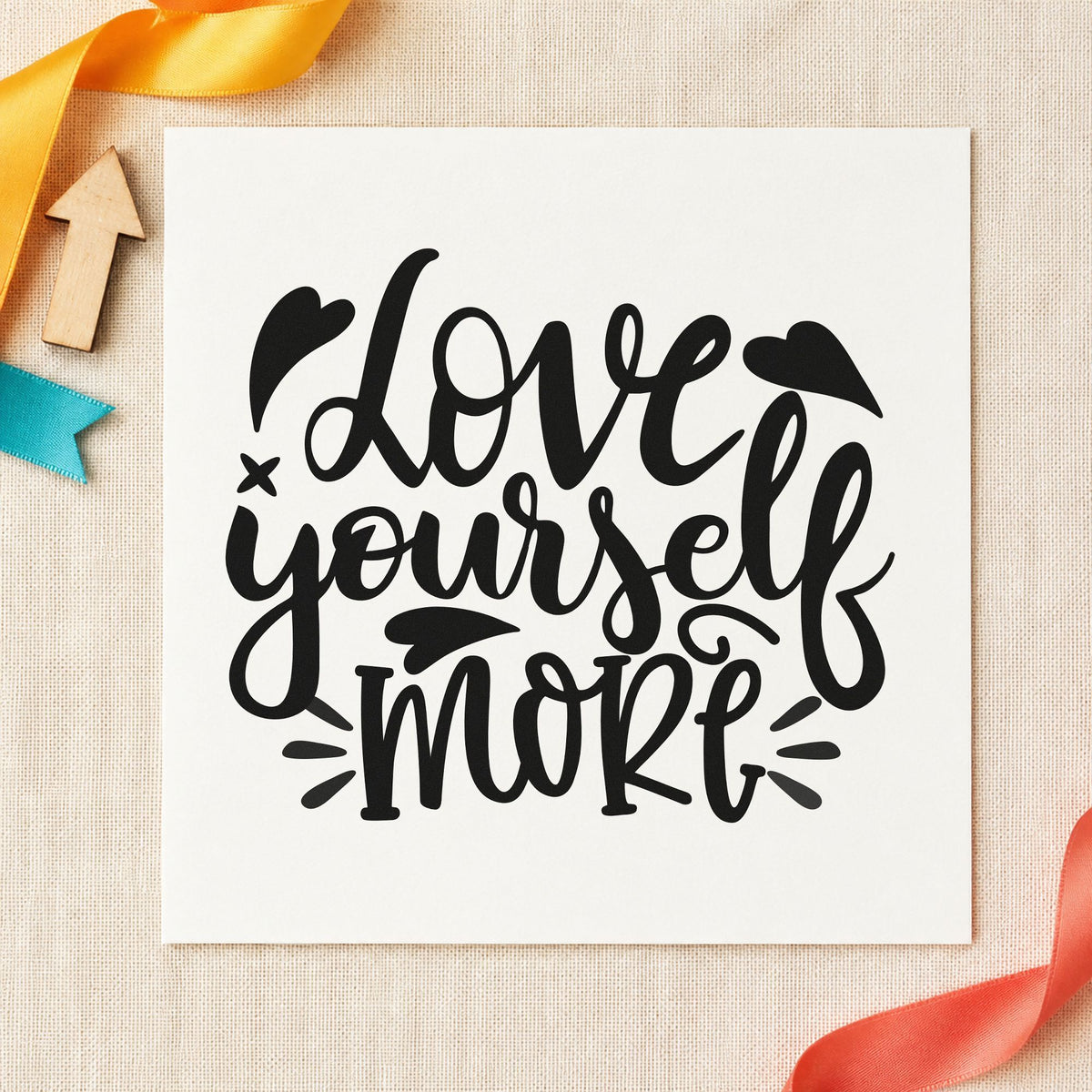 Love Yourself More Pre-Inked Stamp – Slim in use 10