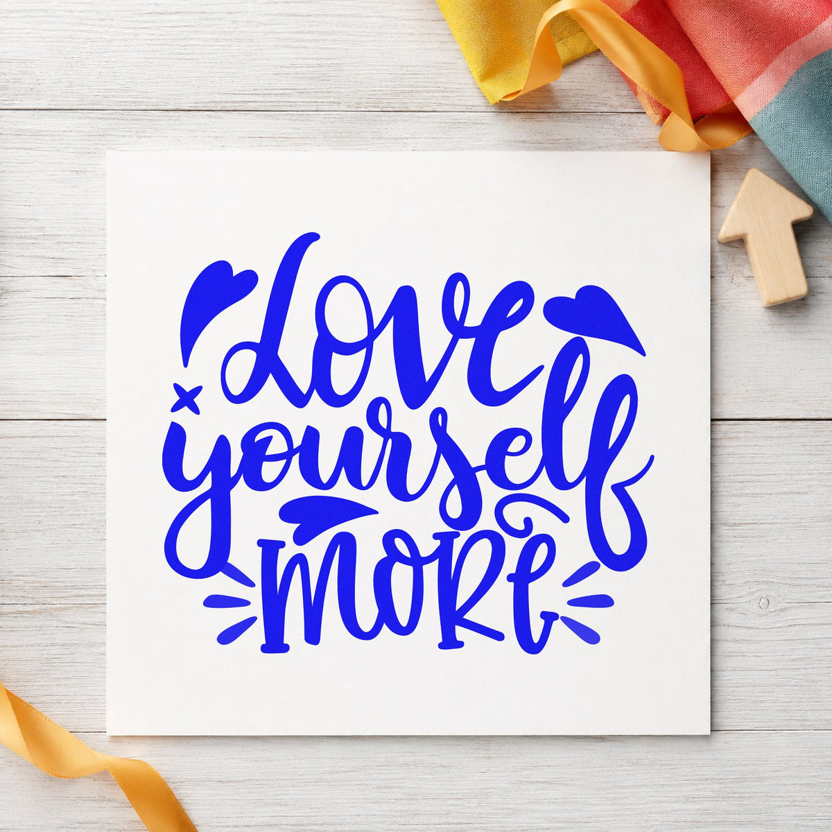 Pre-Inked Love Yourself More Stamp – PSI in use 6