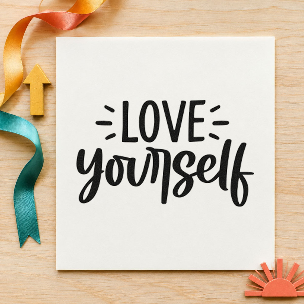 Love Yourself Bold Script Compact Pre-Inked Stamp – Slim in use 10