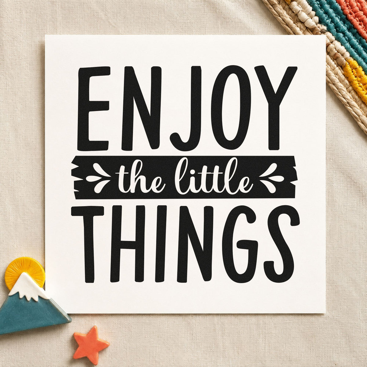 Enjoy The Little Things Leaf Accents Pre-Inked Stamp – Slim in use 4