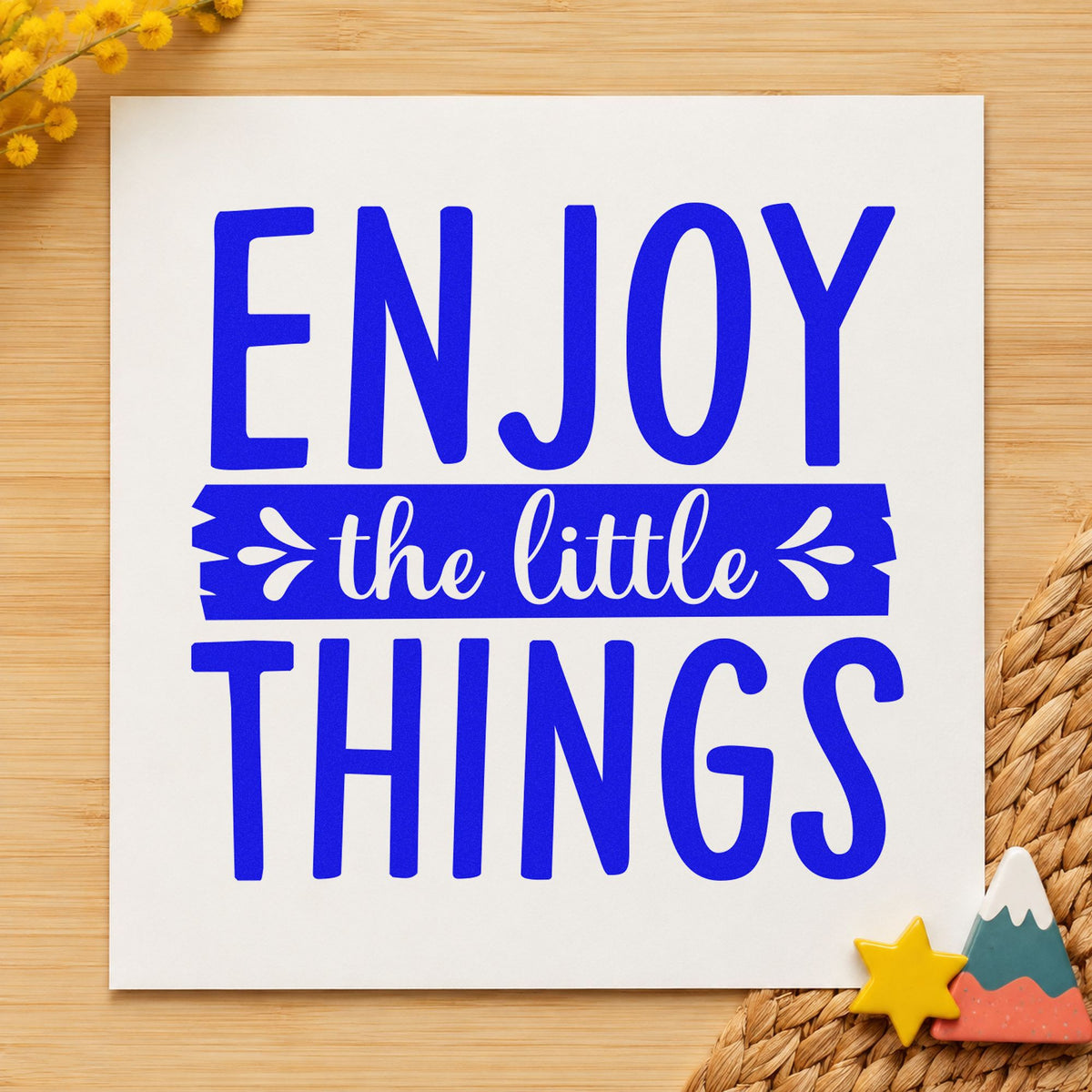 Enjoy The Little Things Leaf Accents Stamp – Self-Inking in use 6