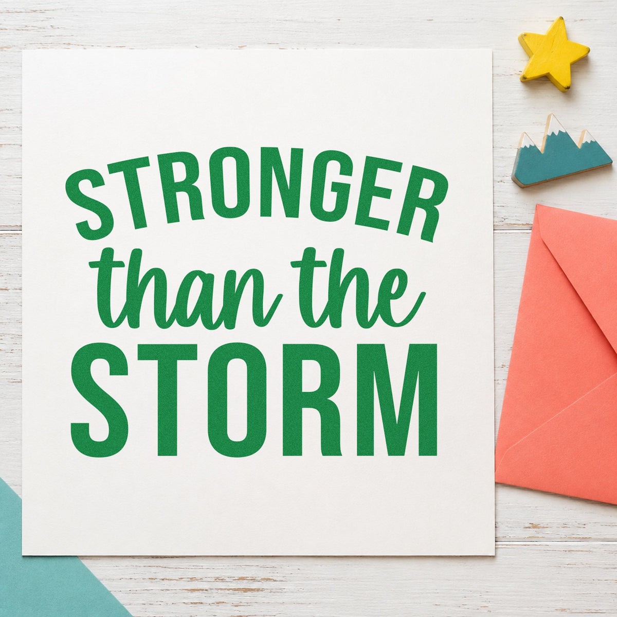 Stronger Than The Storm Arch PSI Pre-Inked Stamp in use 10
