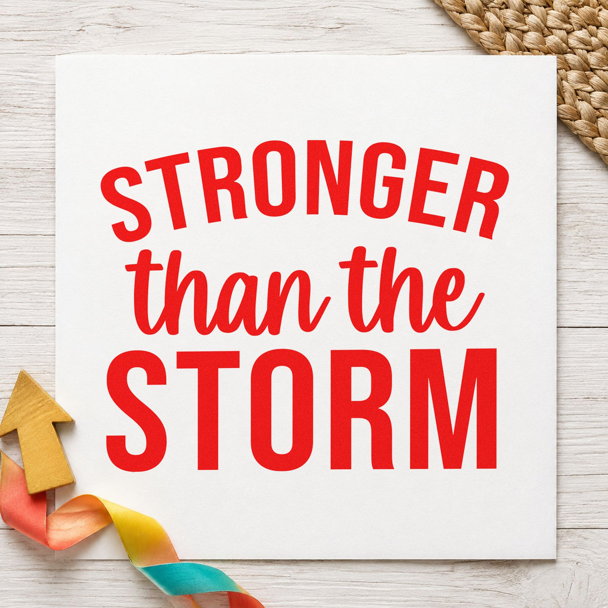 Stronger Than The Storm Arch PSI Pre-Inked Stamp in use 7