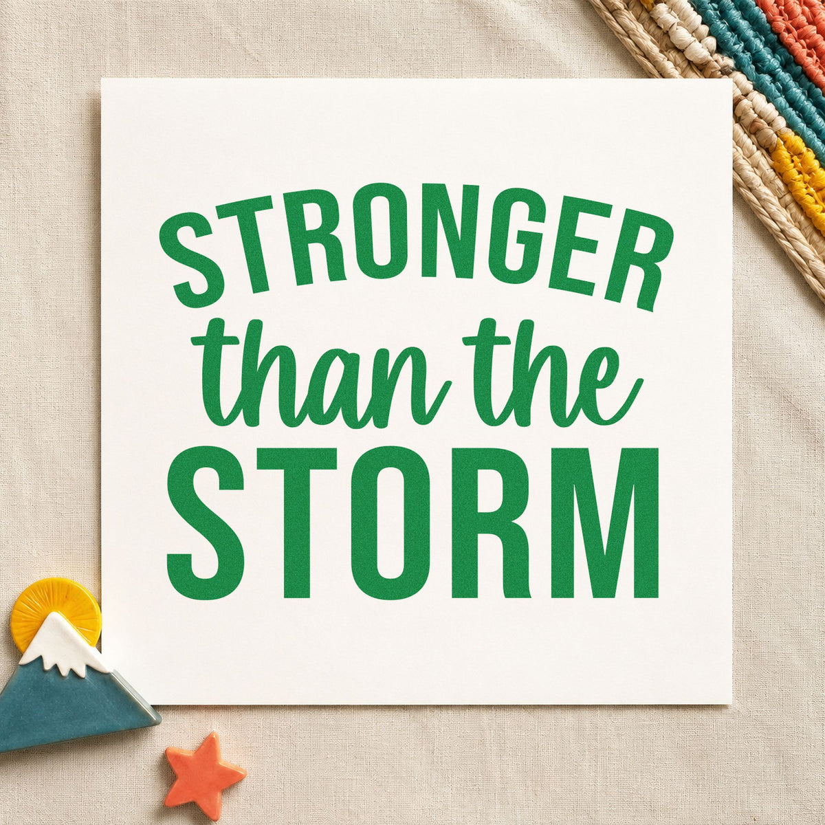 Stronger Than The Storm Arch PSI Pre-Inked Stamp in use 8
