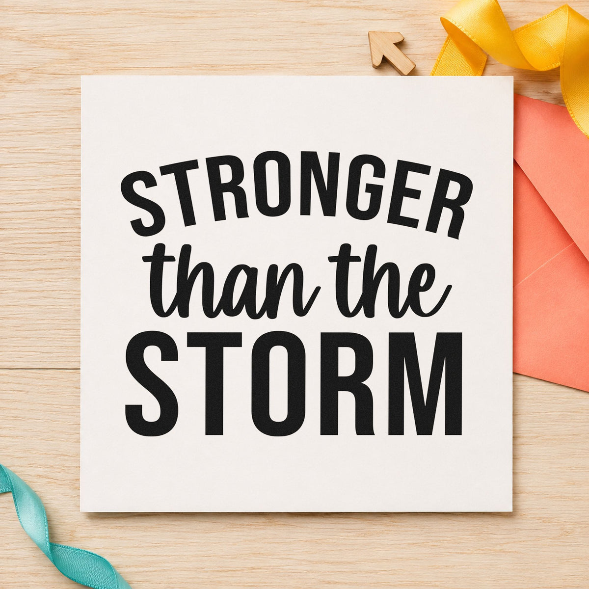 Stronger Than The Storm Arch PSI Pre-Inked Stamp in use 9