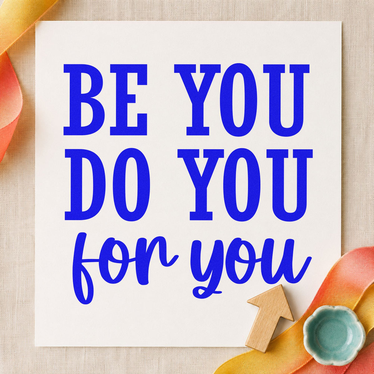 Be You Do You Wood Handle Stamp in use 5