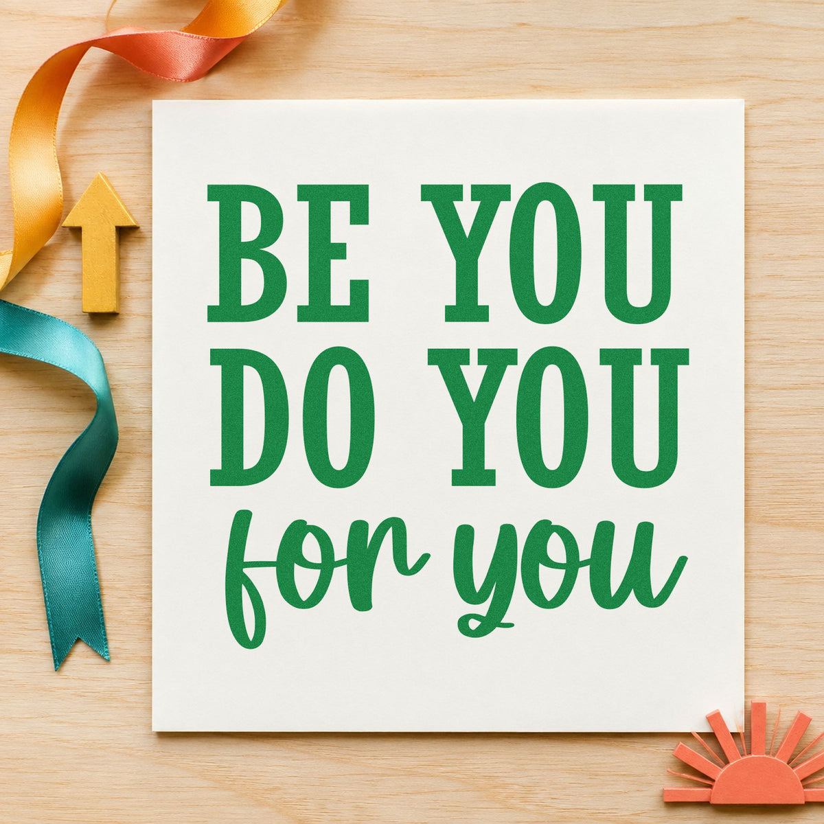 Be You Do You Wood Handle Stamp in use 8