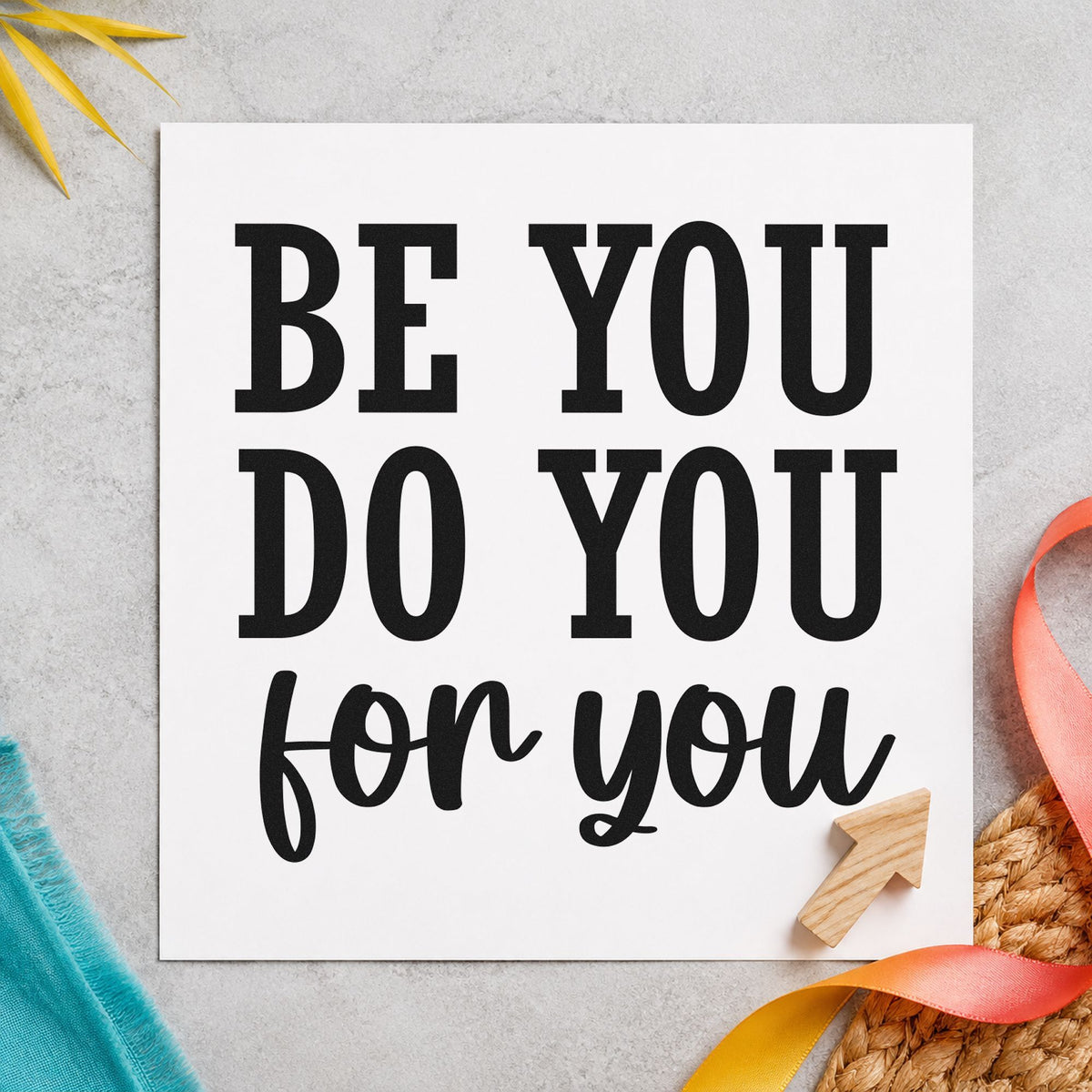Be You Do You Wood Handle Stamp in use 9