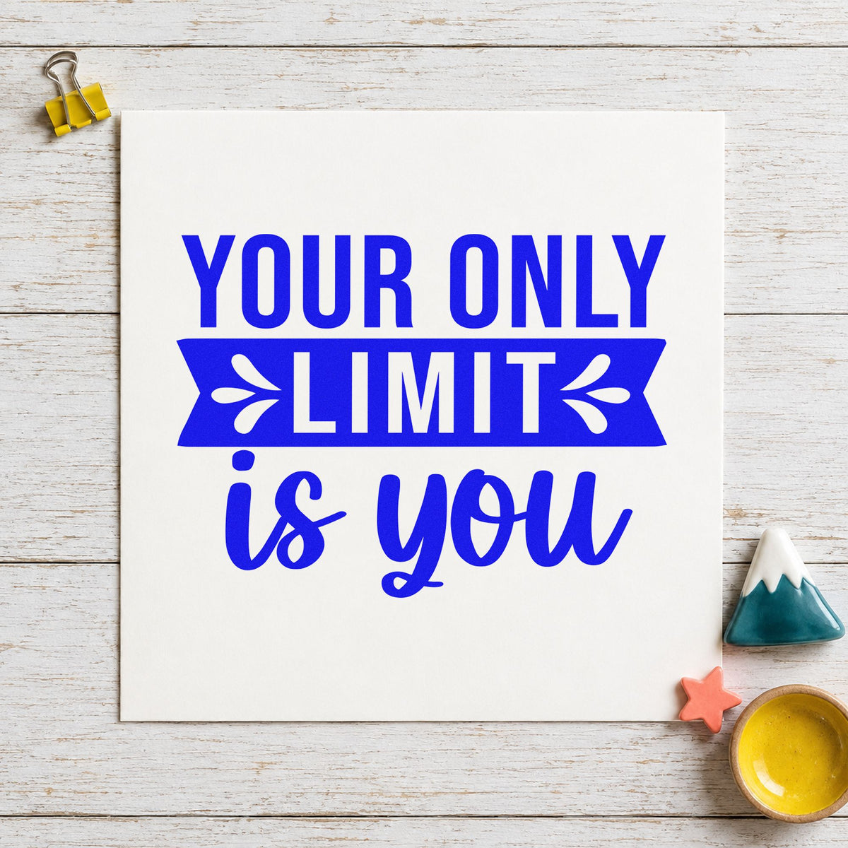 PSI Pre-Inked Your Only Limit Is You Leaf Accents Stamp in use 5